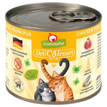 6x200g GranataPet DeliCatessen Csirke Pur nedves macskatáp kép