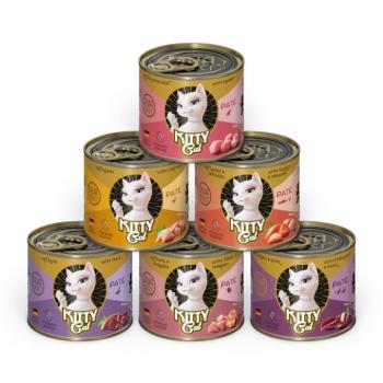 6x200g Kitty Cat Adult Pate vegyesen 6 fajtával nedves macskatáp kép