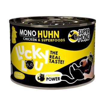 6x200g Lucky Lou SuperMono² csirke nedves macskaeledel kép