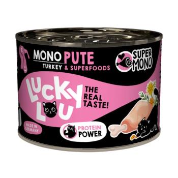 6x200g Lucky Lou SuperMono² pulyka nedves macskaeledel kép