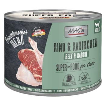 6x200g MAC´s Cat ínyenc Marha & nyúl nedves macskatáp kép