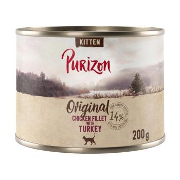 6x200g Purizon Kitten - gabonamentes nedves macskatáp - Csirkefilé pulykával kép
