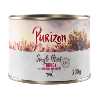 6x200g Purizon Single Meat Pulyka & hangavirág nedves macskatáp kép