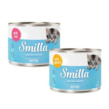 6x200g Smilla Kitten nedves kölyökmacskatáp vegyes csomagban kép