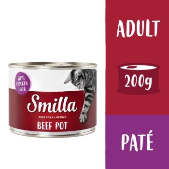 6x200g Smilla marhatál nedves macskaeledel- Marha & csirkemáj kép