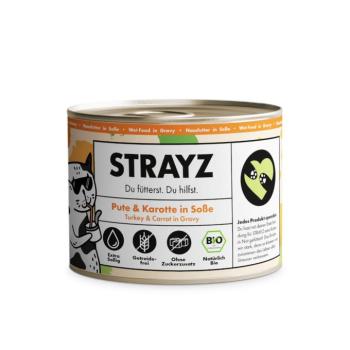 6x200g STRAYZ BIO bio pulyka & bio sárgarépa szószban szószban nedves macskatáp kép