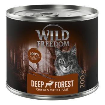 6x200g Wild Freedom Adult nedves macskatáp - Deep Forest - vad & csirke