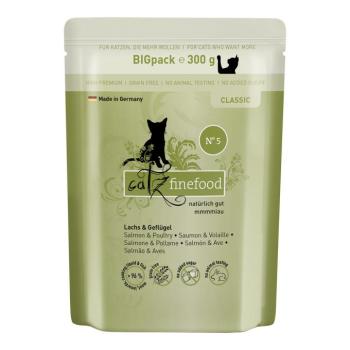 6x300g catz finefood Lazac & szárnyas tasakos nedves macskatáp kép