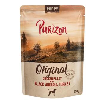 6x300g Purizon Puppy nedves kutyatáp - Csirkefilé, Black Angus marhah & pulyka kép