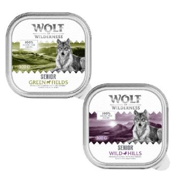 6x300g Wolf of Wilderness Senior Mix (2 fajta) nedves kutyaeledel (2 fajta) kép