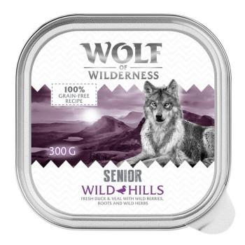 6x300g Wolf of Wilderness Senior Wild Hills Wild Duck & Veal nedves kutyatáp kép