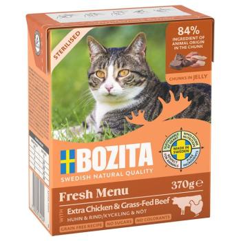 6x370g Bozita falatok aszpikban Sterilised csirke & marha nedves macskatáp kép