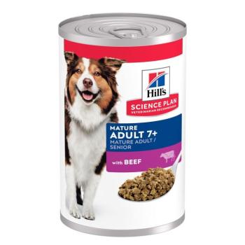 6x370g Hill's Science Plan Mature Adult 7+ nedves kutyatáp - Marha kép