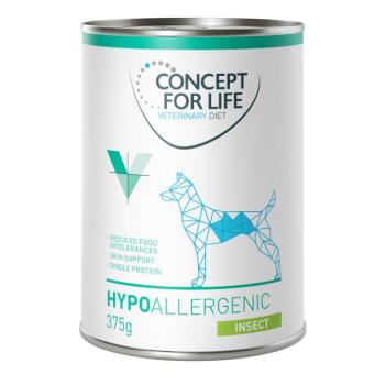 6x375g Concept for Life Veterinary Diet Hypoallergenic rovarok nedves kutyatáp kép