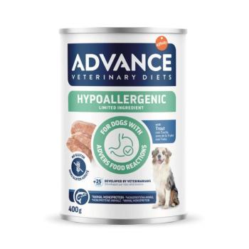 6x400g Advance Veterinary Diets Hypoallergenic pisztráng nedves kutyatáp kép