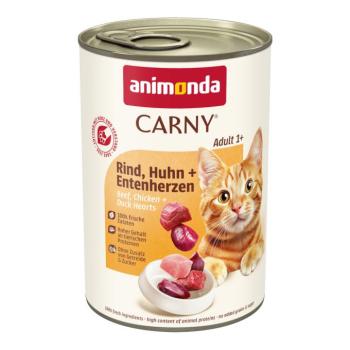 6x400g animonda Carny Adult Marha, csirke & kacsaszív nedves macskatáp kép