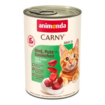 6x400g animonda Carny Adult Marha, pulyka & nyúl nedves macskatáp kép
