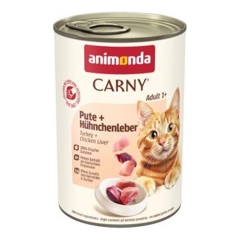 6x400g animonda Carny Adult pulyka & csirkemáj nedves macskatáp kép