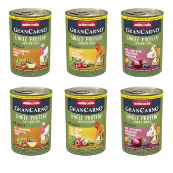 6x400g animonda GranCarno Adult Superfoods nedves kutyatáp vegyes csomagban kép