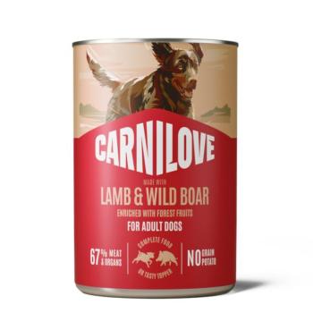 6x400g Carnilove Dog in Paté Bárány & vaddisznó nedves kutyatáp kép
