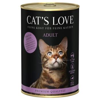 6x400g Cat's Love Hal & csirke nedves macskatáp kép