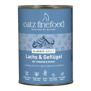 6x400g catz finefood Hering & garnéla konzerv nedves macskatáp kép