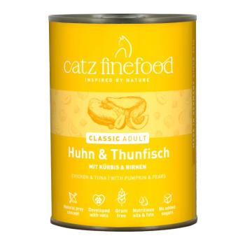 6x400g catz finefood Csirke & tonhal konzerv nedves macskatáp kép