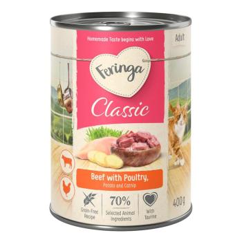6x400g Feringa Classic Meat Menü Marha & szárnyas nedves macskatáp kép