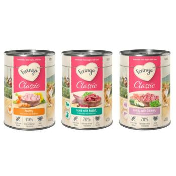 6x400g Feringa Classic Meat nedves macskatáp próbacsomagban - Mix csomag 4: szárnyas, bárány & nyúl, lazac & pulyka kép