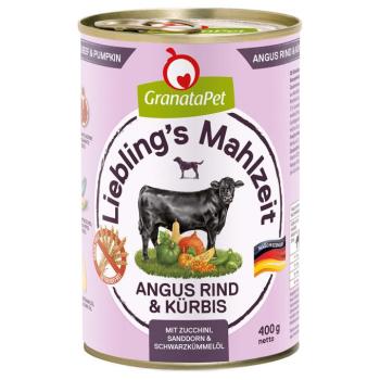 6x400g Granatapet Liebling's Mahlzeit Angus marha & tök nedves kutyatáp kép