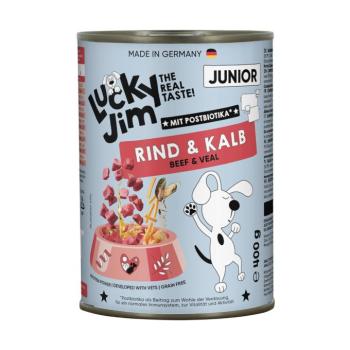 6x400g Lucky Jim Junior Marha & borjú nedves kutyatáp kép