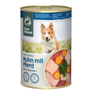 6x400g Pure Nature Adult csirke & ló nedves kutyatáp