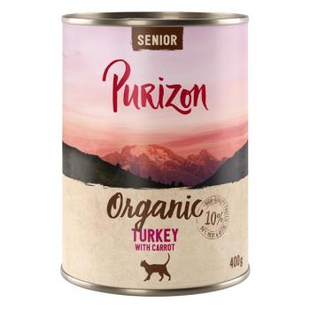 6x400g Purizon Organic nedves macskatáp - Új: Senior pulyka & sárgarépa kép