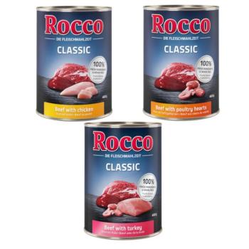 6x400g Rocco Classic nedves kutyatáp Szárnyas-mix: marha/csirke, marha/szárnyasszív, marha/pulyka kép