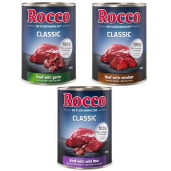 6x400g Rocco Classic nedves kutyatáp Vad-mix: marha/vad, marha/rénszarvas, marha/vaddisznó kép
