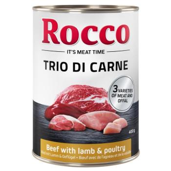 6x400g Rocco Classic Trio di Carne Marha, bárány & szárnyas nedves kutyatáp kép