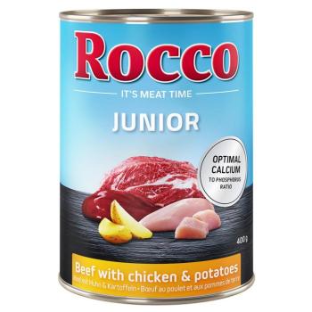 6x400g Rocco Junior Marha, csirke & burgonya nedves kutyatáp kép