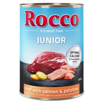 6x400g Rocco Junior Marha, lazac & burgonya nedves kutyatáp kép