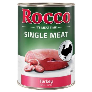 6x400g Rocco Single Meat Pulyka nedves kutyatáp kép