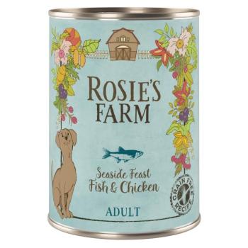 6x400g Rosie's Farm Adult nedves kutyatáp- Hal & csirke kép