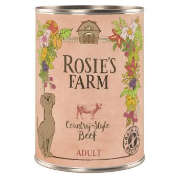 6x400g Rosie's Farm Adult nedves kutyatáp- Marha kép