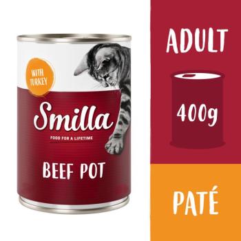 6x400g Smilla nedves macskatáp marhatál-marha & pulyka kép