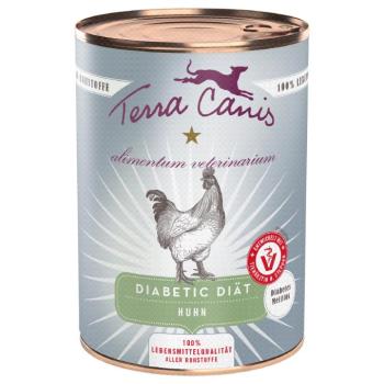 6x400g Terra Canis Alimentum Veterinarium Diabetic Diet csirke nedves kutyatáp kép