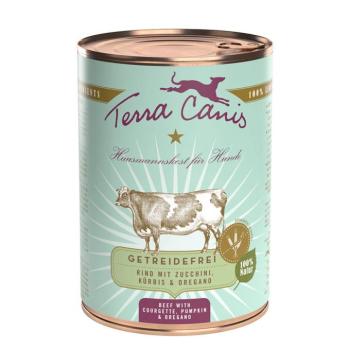 6x400g Terra Canis gabonamentes nedves kutyatáp - Marha, cukkini, sütőtök & oregánó kép