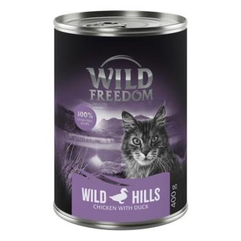 6x400g Wild Freedom Adult nedves macskatáp - Wild Hills - kacsa & csirke kép