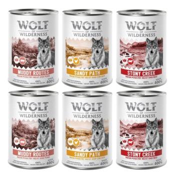 6x400g Wolf of Wilderness Senior "Expedition" nedves kutyatáp vegyesen kép