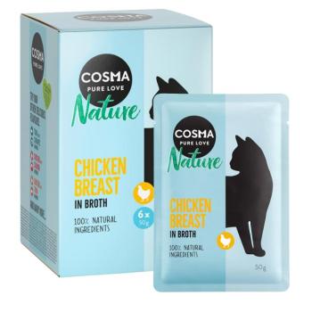 6x50g Cosma Nature tasakos nedves macskatáp- Csirkemell kép