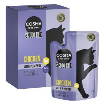 6x50g Cosma Smoothies csirke & sütőtök étrend-kiegészítő eledel macskáknak kép