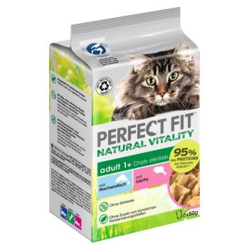 6x50g Perfect Fit Natural Vitality nyílt tengeri hal & lazac nedves macskatáp kép