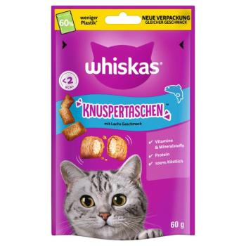 6x60g Whiskas Temptations ropogós falatok lazac macskasnack kép